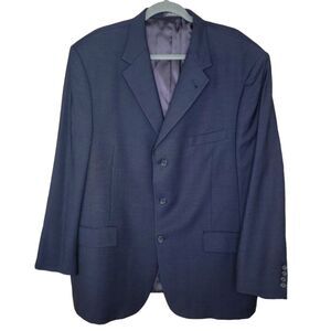Kenneth Cole Navy Blue Sports Coat Blazer size 48R